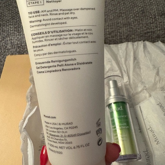 BNIB Murad Resurgence Overnight Renewal Set – Full-Size Serum & Jumbo Cleanser - Picture 9 of 16